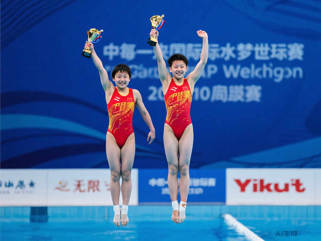 跳水世界杯首日全红婵／陈芋汐女双10米台夺冠（全红婵与陈芋汐首战告捷，跳水世界杯女双10米台摘金）